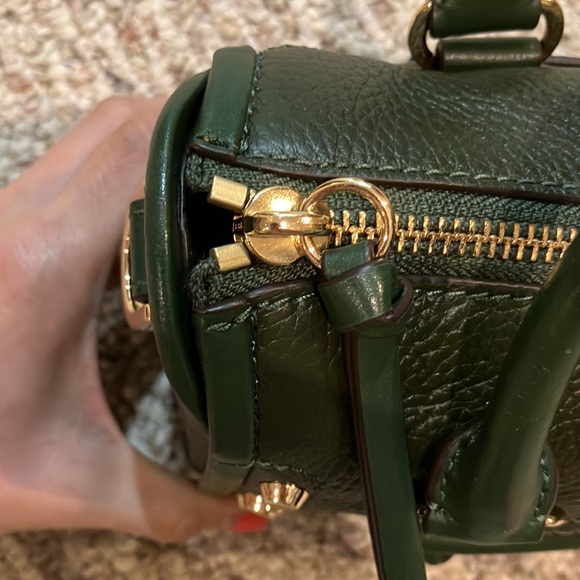 MICHAEL KORS Carine Extra-Small Studded Pebbled Leather Bag 32T0GCCC0L MOSS - Picture 6 of 11